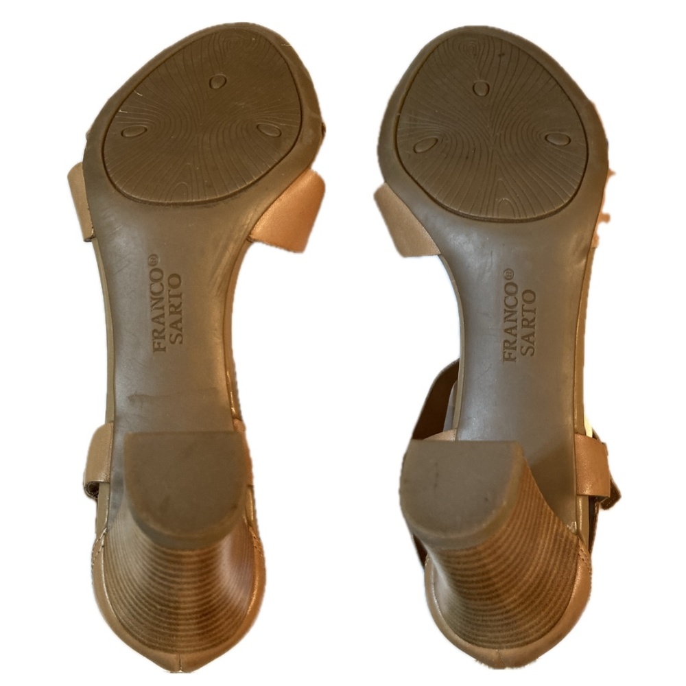 Franco Sarto Tan Leather Sandals - Picture 3 of 3